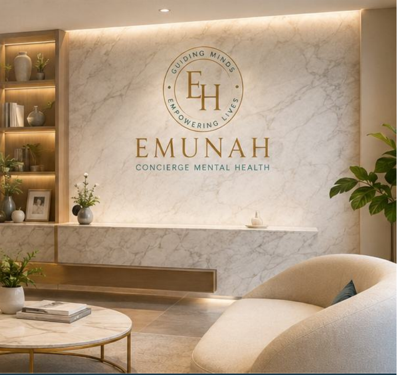 Emunah Concierge Mental Health reception lounge